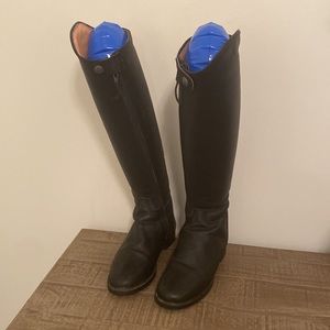 GUC Tuff Rider Tall Leather Riding Boots 7.5 Equestrian Black